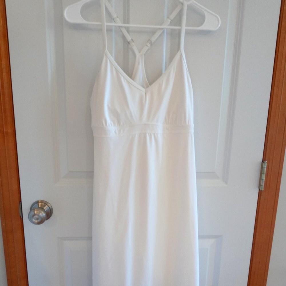 Athleta racerback white dress M